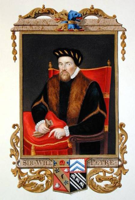 Portrait of Sir William Petre (c.1505-72) from 'Memoirs of the Court of Queen Elizabeth' after the p de Sarah Countess of Essex