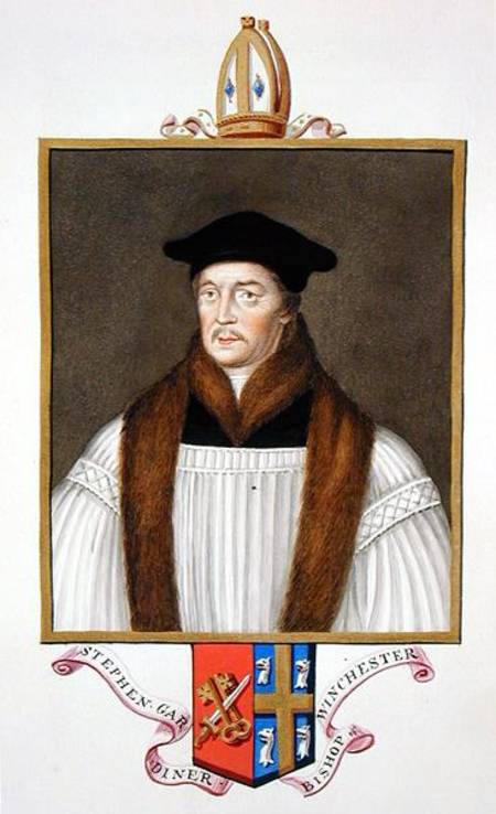 Portrait of Stephen Gardiner (c.1483-1555) Bishop of Winchester from 'Memoirs of the Court of Queen de Sarah Countess of Essex