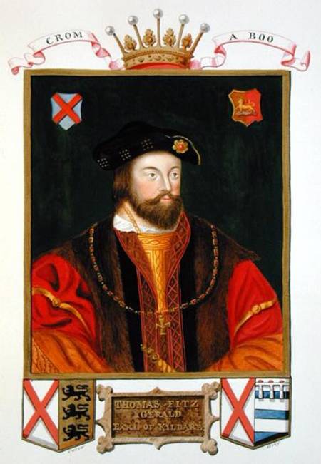 Portrait of Thomas Fitzgerald (1513-37) Lord Offaly 10th Earl of Kildare from 'Memoirs of the Court de Sarah Countess of Essex