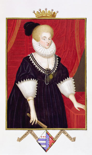 Portrait of Lady Catherine Grey (c.1538-1668) Countess of Kent from 'Memoirs of the Court of Queen E de Sarah Countess of Essex