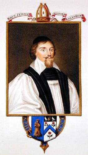 Portrait of John Jewel (1522-71) Bishop of Salisbury from 'Memoirs of the Court of Queen Elizabeth'