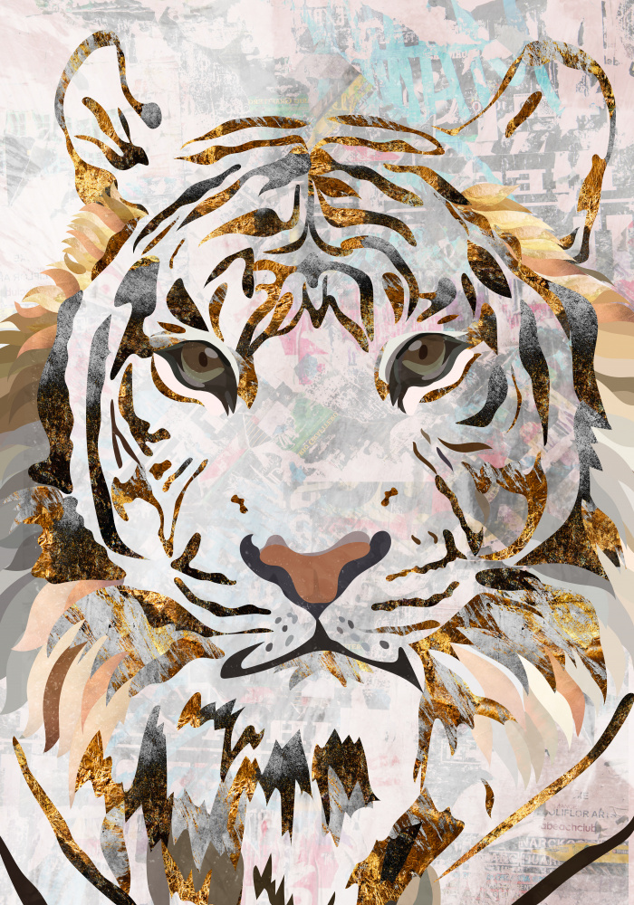 Grunge Gold Tiger de Sarah Manovski