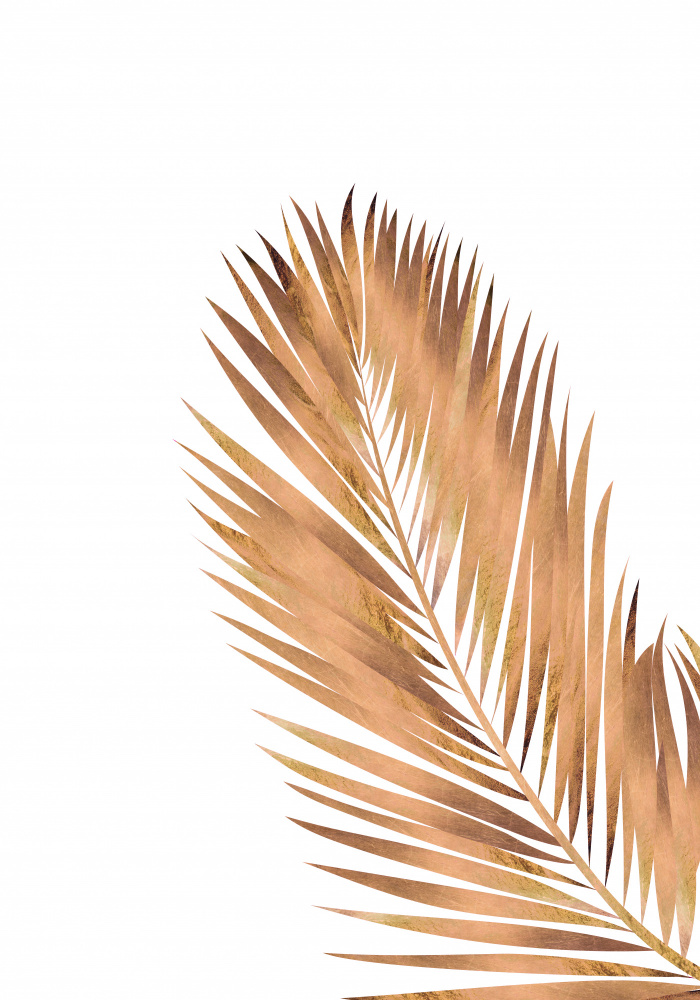 Copper Gold Palm Leaf 2 de Sarah Manovski