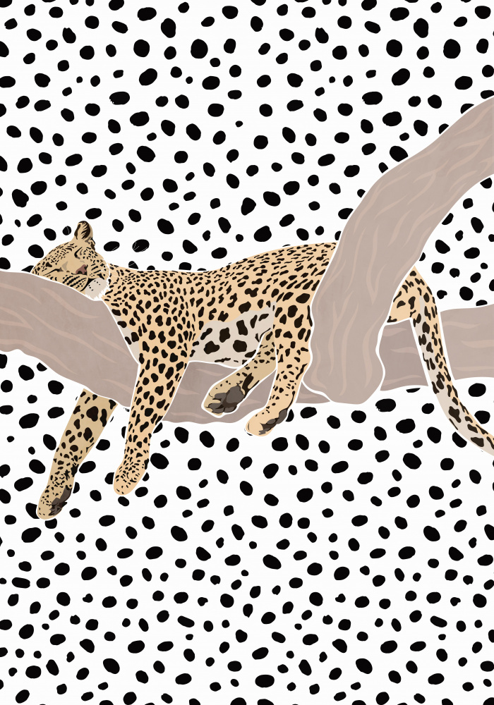 Leopard Sleeping Polkadots de Sarah Manovski