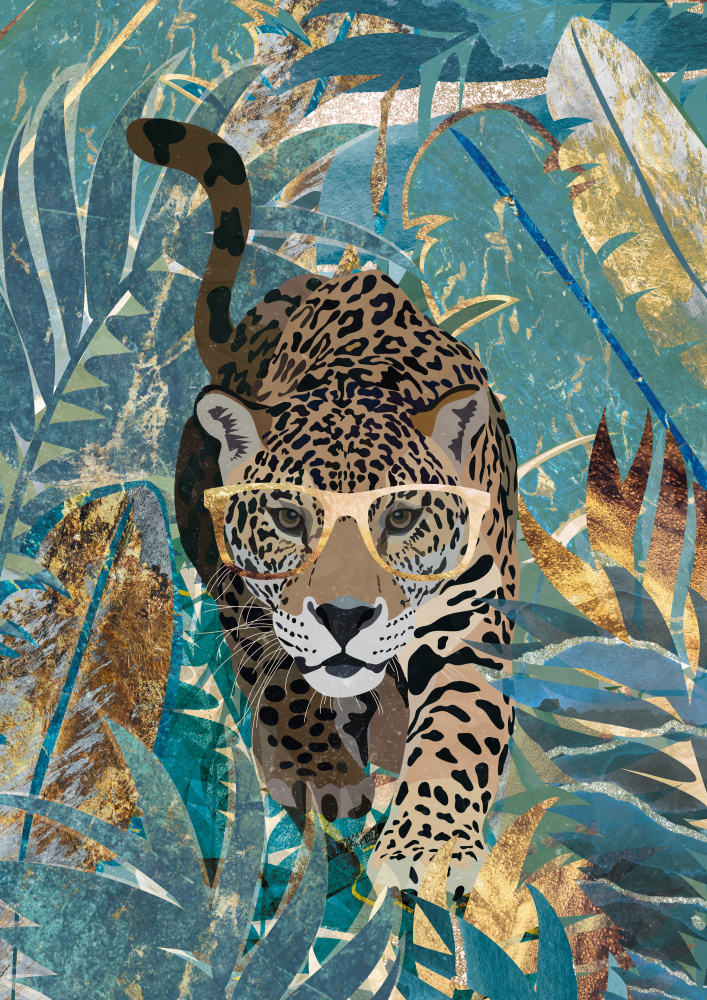 Curious jaguar in the rainforest de Sarah Manovski