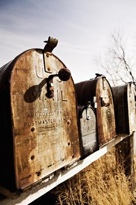 old American mailboxes in midwest de Sascha Burkard