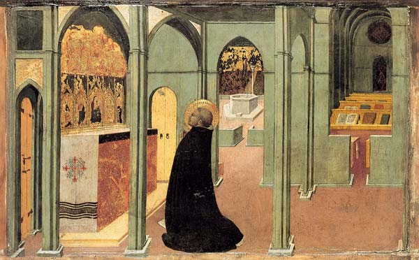 Saint Thomas Aquinas in Prayer de Sassetta