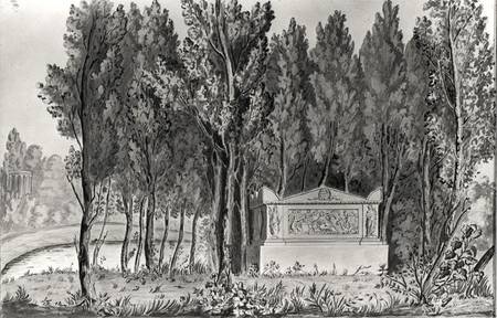 Jean-Jacques Rousseau's (1712-78) tomb at Ermenonville de Savigny