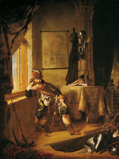 A Warrior in Thought de (school of) Rembrandt Harmensz. van Rijn