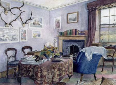 Drawing Room Interior in a Country House in Scotland de Scottish school