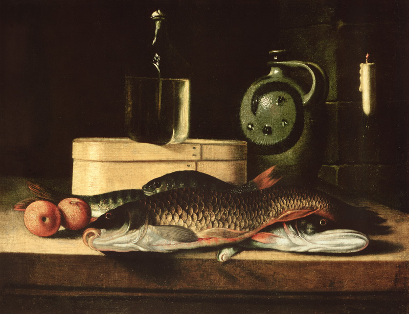 Naturaleza muerta con pescado de Sebastian Stosskopf