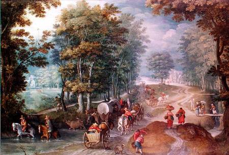Peasants Journeying de Sebastian Vrancx
