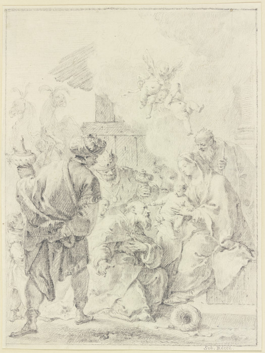Anbetung der Heiligen drei Könige de Sebastiano Ricci