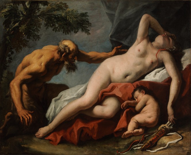 Venus and Satyr de Sebastiano Ricci
