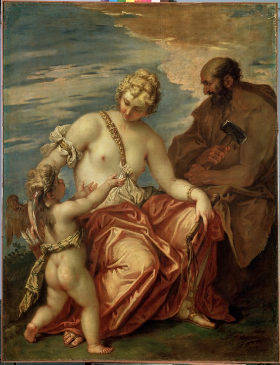 Venus, Vulcan and Cupid de Sebastiano Ricci