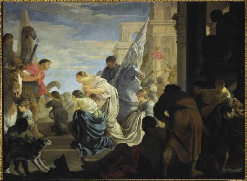 The meeting of Antonius and Cleopatra de Sébastien Bourdon