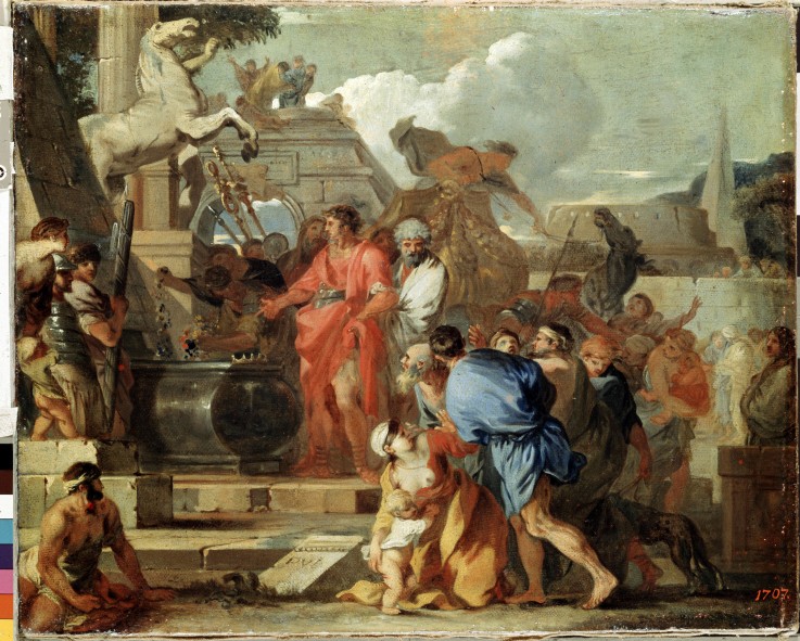 Augustus before the Tomb of Alexander the Great de Sébastien Bourdon