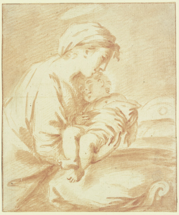 Maria legt das Kind schlafen de Sébastien Bourdon