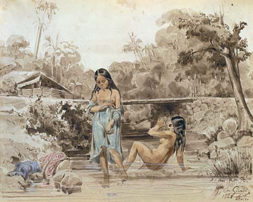 Tahitians Bathing de Sebastien-Charles Giraud