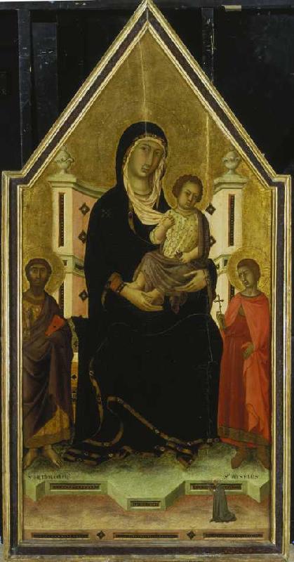 Madonna con el niño y San Bartolomeo de Segna di Buonaventura