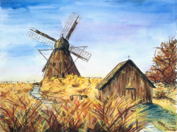 Windmühle in Skagen - Dänemark de Eva Seltmann-Reinig