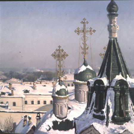 View from a Window of the Moscow School of Painting - Detail de Sergei Ivanovich Svetoslavsky