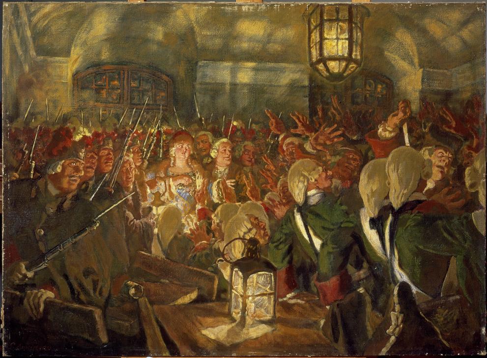 Großfürstin Elisabeth und die Garderegimenter beim Staatsst de Sergei Jurijewitsch Sudeikin