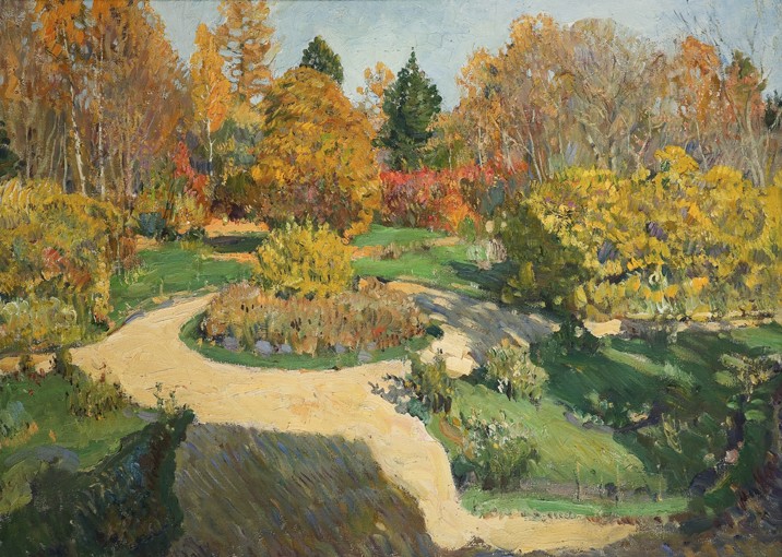 The Garden in Autumn de Sergej Arsenjewitsch Winogradow