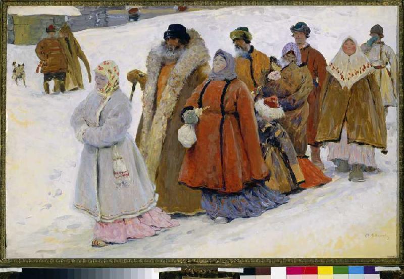 Russian family at the going to church de Sergej Iwanow
