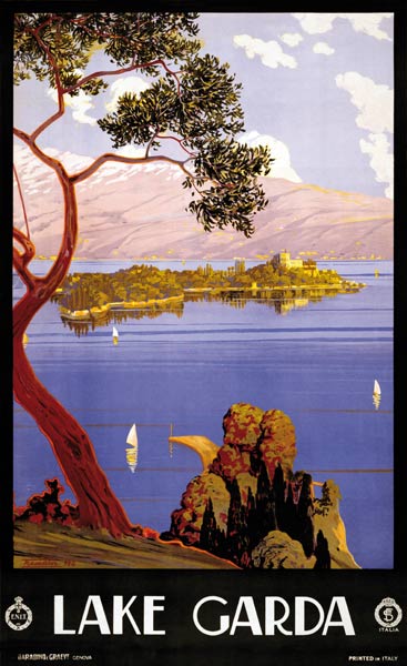 Vintage Poster for Lake Garda, Italy de Severino Trematore