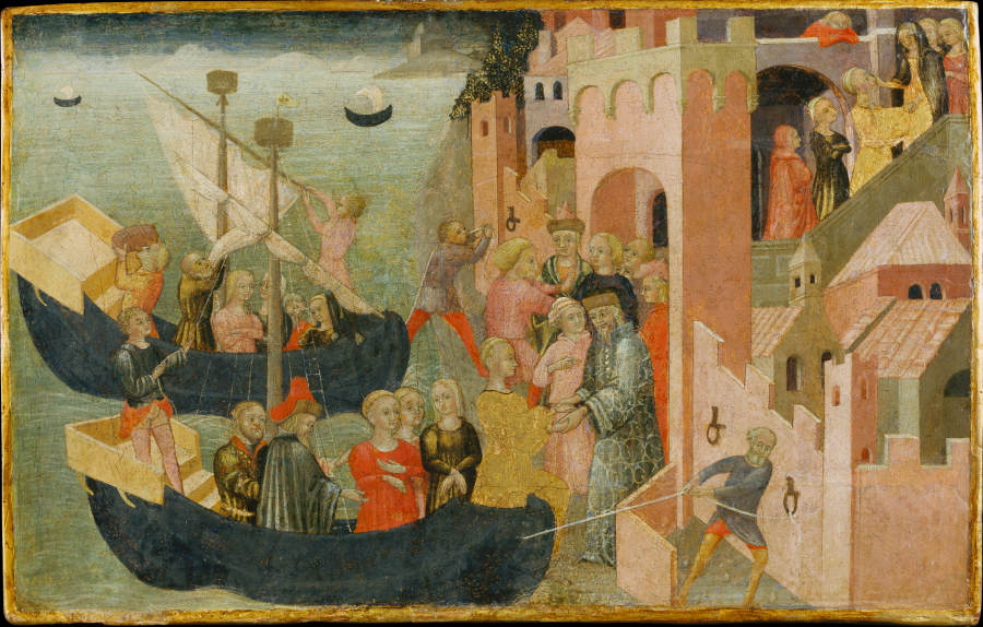 Arrival of Helen in Troy de Sieneser Meister um 1430