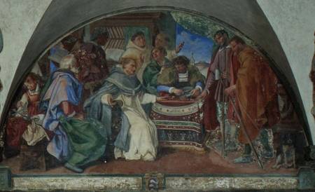 St. Antoninus Drives Away Two False Beggars, lunette de Sigismondo Coccapani