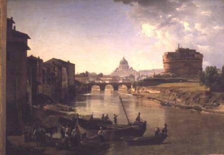 New Rome with the Castel Sant'Angelo de Silvestr Fedosievich Shchedrin