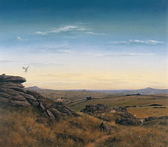 Evening Sky (oil on canvas)  de Simon  Cook