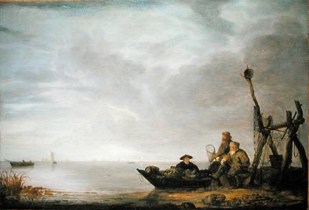 Fisherman on the Shore de Simon Jacobsz. Vlieger