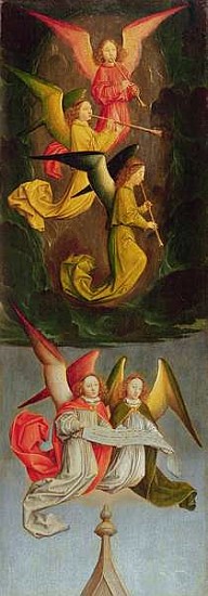 A Choir of Angels, 1459 (oil on oak) de Simon Marmion