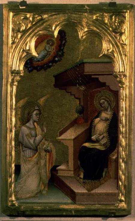 The Annunciation (tempera & gold on panel) de Simone de Crocefissi