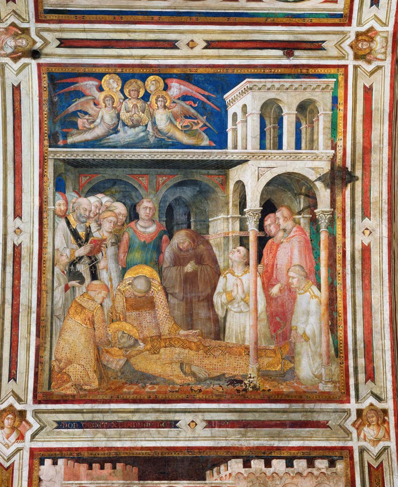 The Death of St. Martin, from the Life of St. Martin de Simone Martini