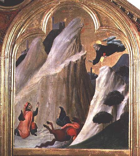 Agostino Saving a Man who Fell from his Horse, from the Altar of the Blessed Agostino Novello de Simone Martini