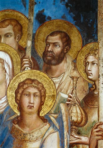 Maesta, detail of the saints de Simone Martini