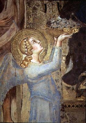 Maesta: Angel Offering Flowers to the Virgin