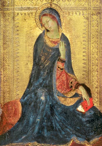 Virgin Annunciate, right hand panel of diptych de Simone Martini