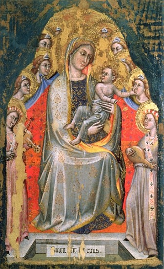 Madonna and Child Enthroned with Angels de Simone dei Crocifissi
