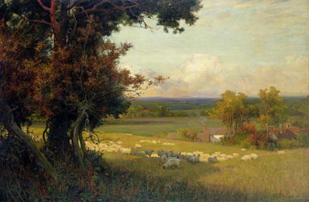 The Golden Valley (oil on canvas) de Sir Alfred East