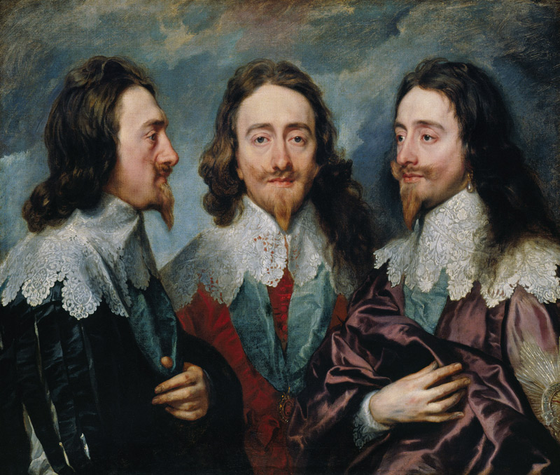 Charles I, King of England  (1600-1649), from Three Angles (The Triple Portrait") de Sir Anthonis van Dyck