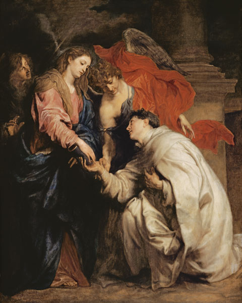 Die mystische Verlobung des seligen Hermann Joseph mit Maria de Sir Anthonis van Dyck