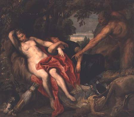 Diana and Endymion discovered by a Satyr de Sir Anthonis van Dyck