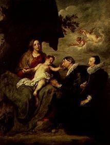 Madonna with founder married couple de Sir Anthonis van Dyck