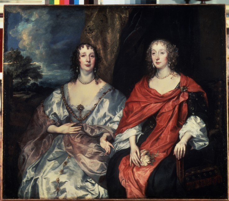 Portrait of Anne Dalkeith, Countess of Morton and Anne Kirke, Ladies-in-Waiting to Queen Henrietta M de Sir Anthonis van Dyck