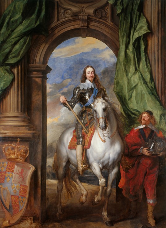 Equestrian portrait of Charles I, King of England  (1600-1649) with M. de St Antoine de Sir Anthonis van Dyck